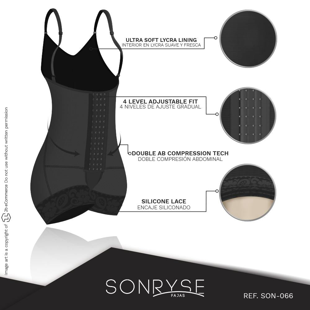 SONRYSE 066BF  Tummy Control Body Shaper Mid-Back Colombian Faja / Butt Lifting Shapewear / Daily Use