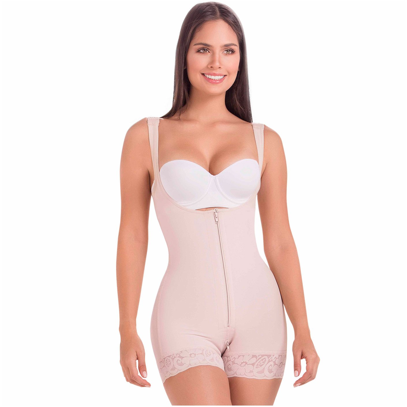 MariaE 9831 Body Shaper for Daily Use / Open Bust with Front Zipper