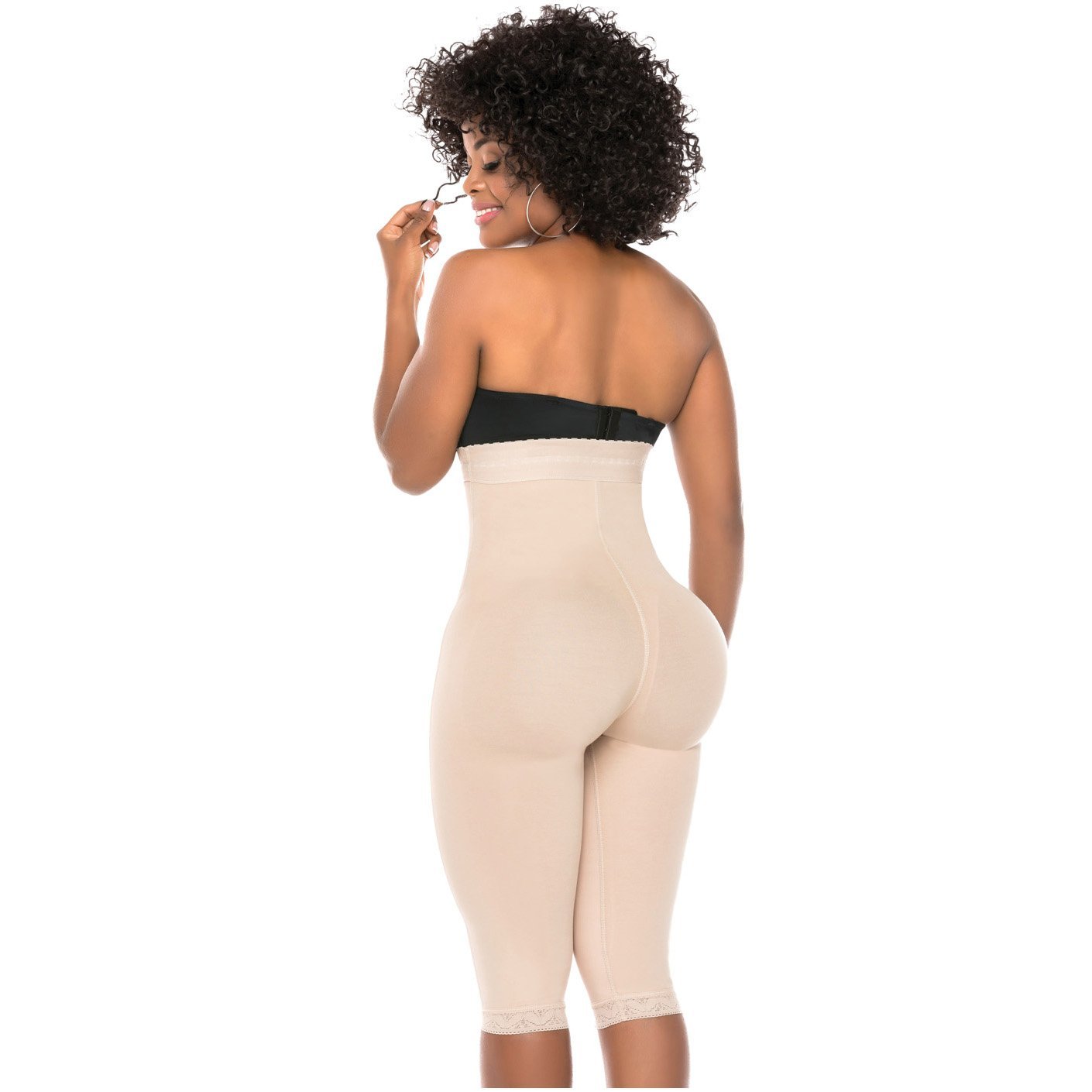 FAJAS SALOME 0219 High Waist Compression Shorts for Women / Butt Lifter Capri Shapewear - New England Supplier
