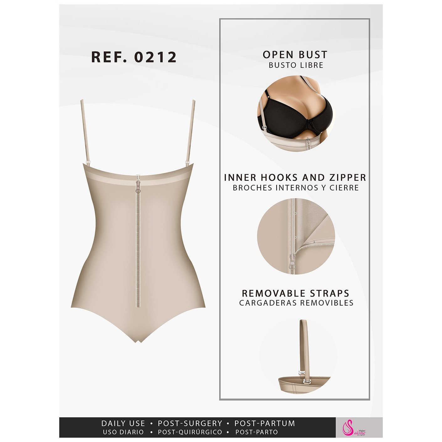 FAJAS SALOME 212 Strapless Thong Body Shaper - New England Supplier