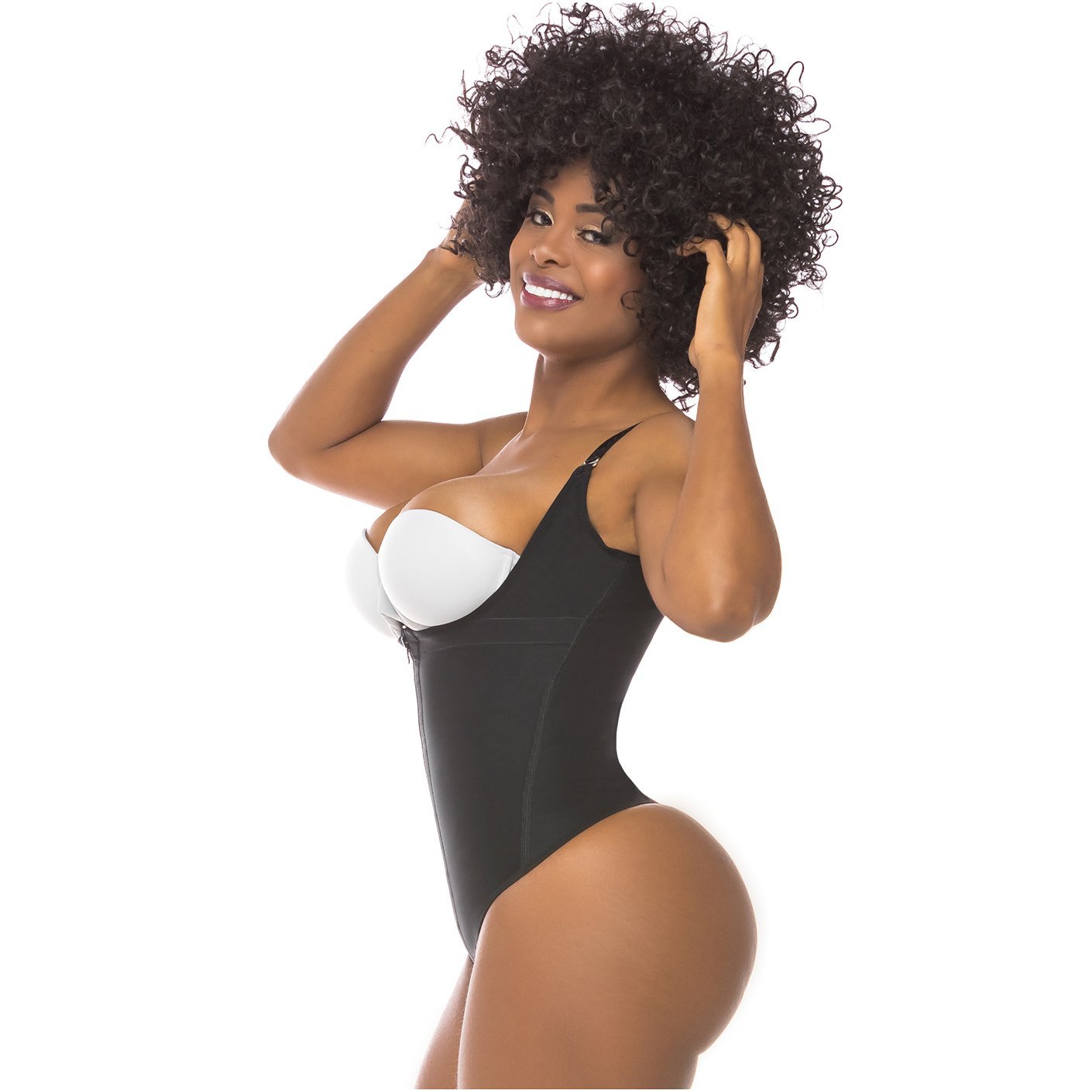 FAJAS SALOME 351 Open Bust Thong Tummy Control Shapewear for Women - New England Supplier