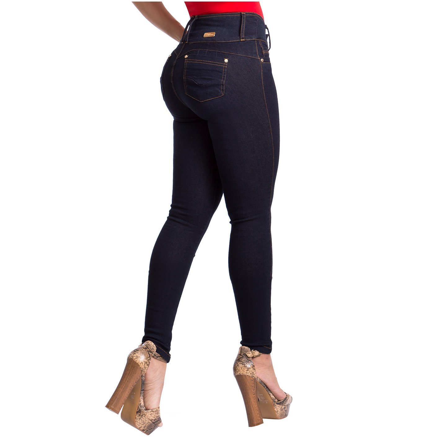 LATY ROSE CS3B02 Colombian Wide Waistband Butt Lifter Jeans For Women - New England Supplier