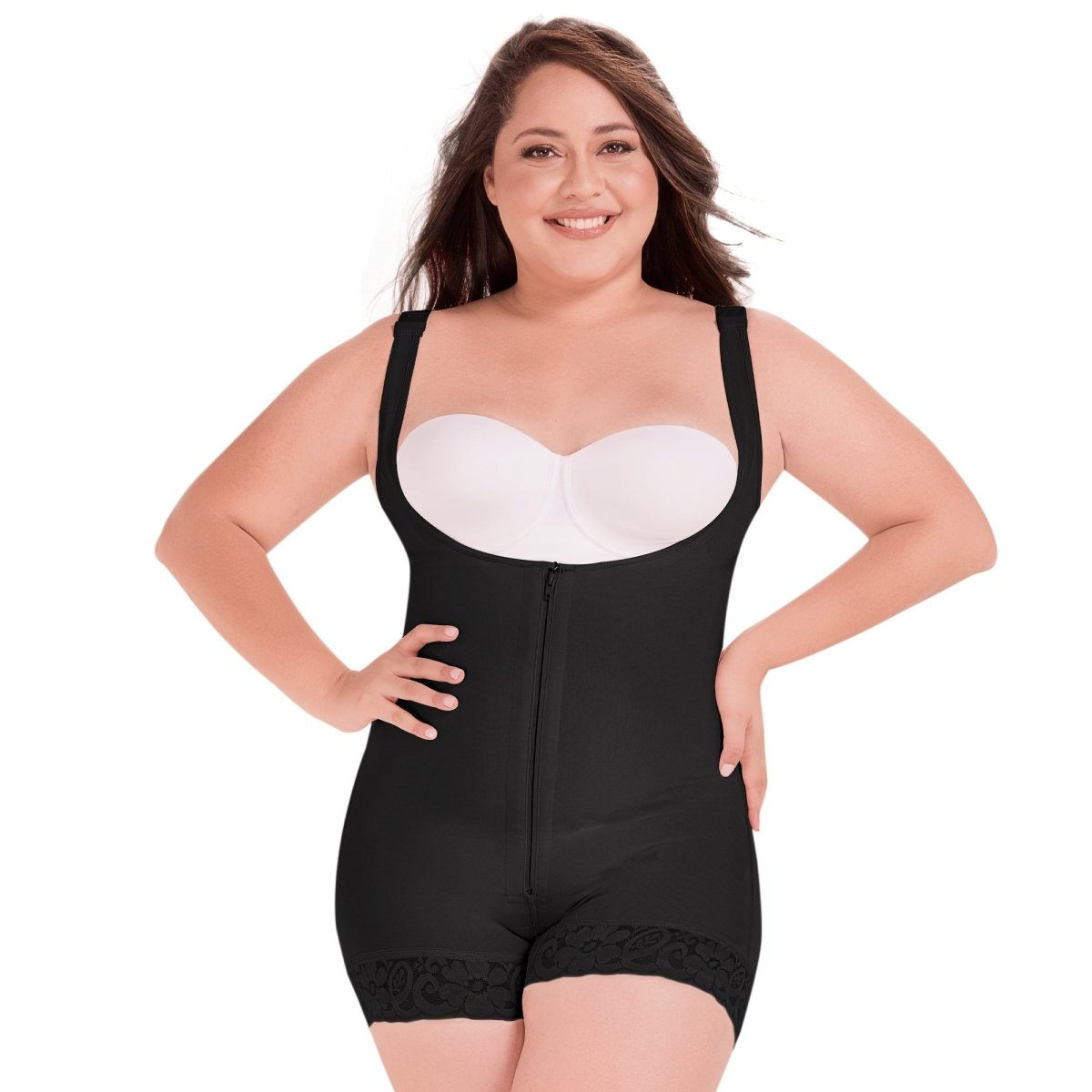 MariaE 9831 Body Shaper for Daily Use / Open Bust with Front Zipper - Colombian Body Shaper