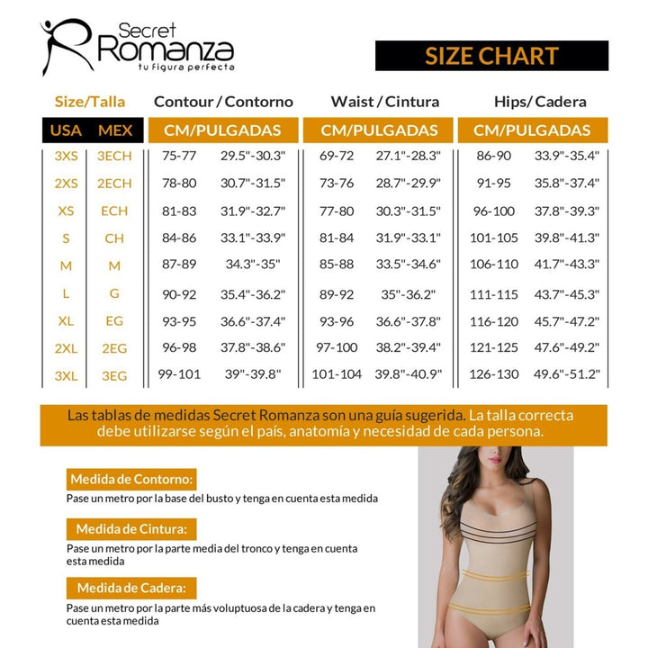 Romanza 2499 Workout Body Shaper / Latex - Colombian Body Shaper